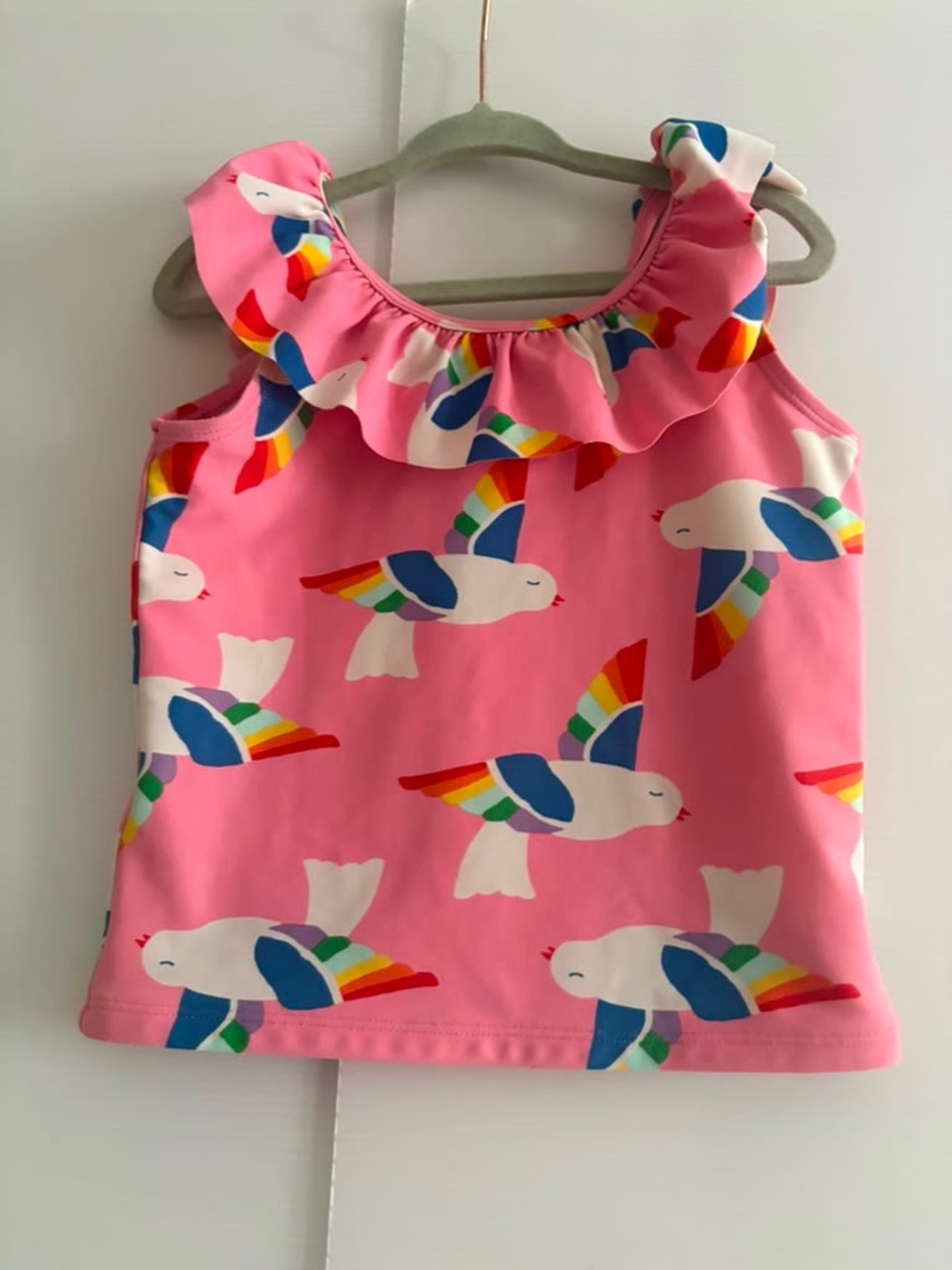Hanna Andersson Swim Tank with Rainbow Bird Print | size 5